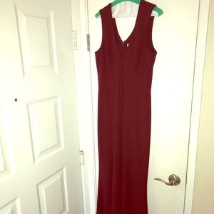 Dress the population burgundy dress